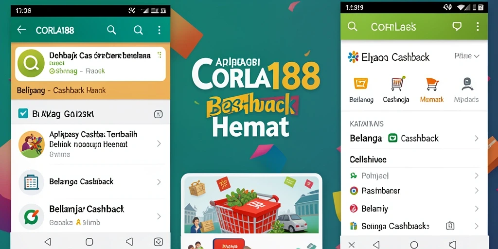 Antarmuka aplikasi CORLA188 yang memudahkan pengguna untuk mendapatkan cashback.