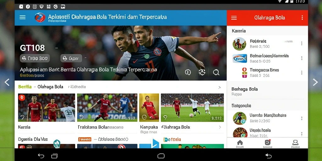 Antarmuka aplikasi GT108 yang informatif dan mudah diakses.