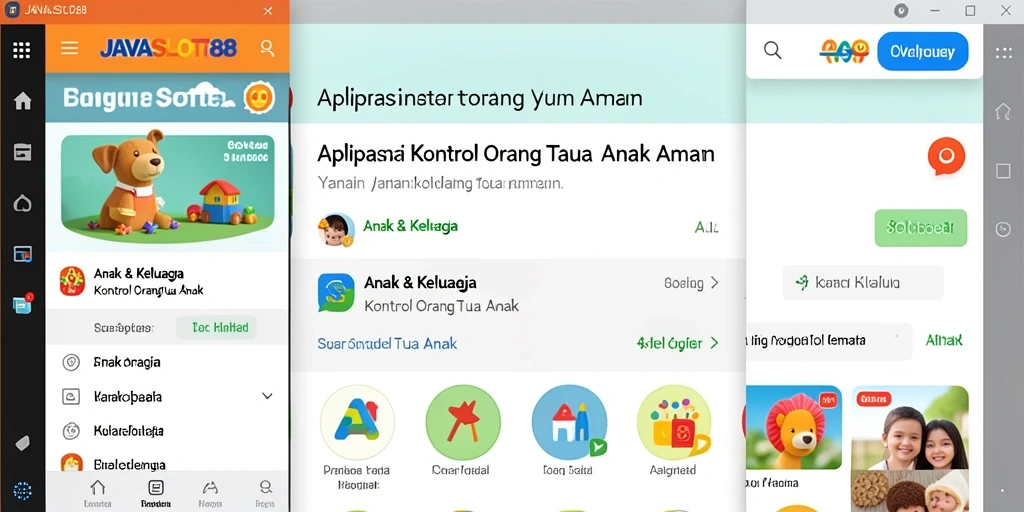 Antarmuka mudah digunakan untuk kontrol orang tua anak.