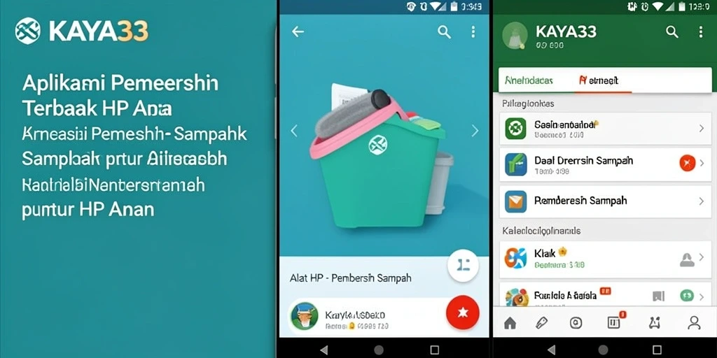 Screenshot KAYA33 menampilkan antarmuka Pembersih Sampah yang sederhana dan efektif.