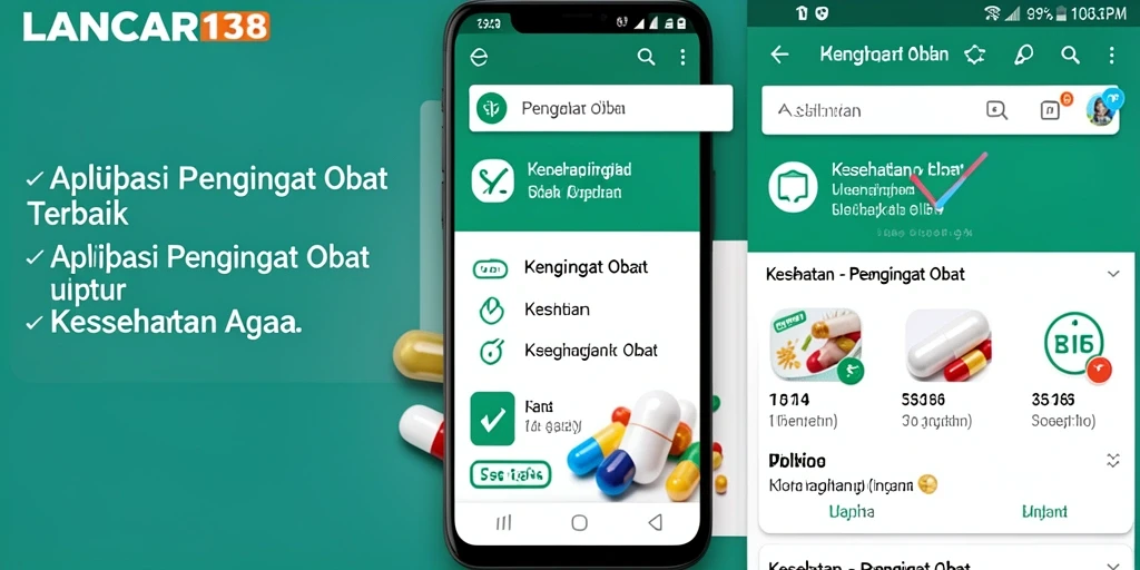 Tampilan antarmuka pengguna LANCAR138 yang memudahkan pengaturan pengingat obat.