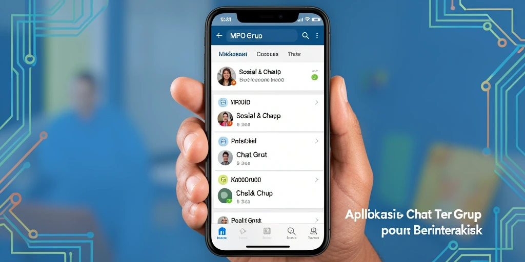 Tampilan antarmuka MPOID dengan fitur chat grup yang menarik.
