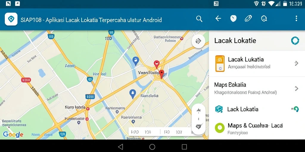 Tampilan antarmuka SIAP108 menampilkan peta lokasi secara jelas dan interaktif.