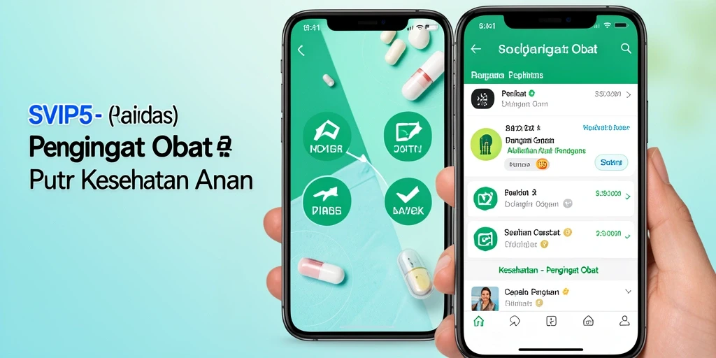 Tampilan antarmuka SVIP5 untuk pengingat obat yang efektif dan mudah digunakan.