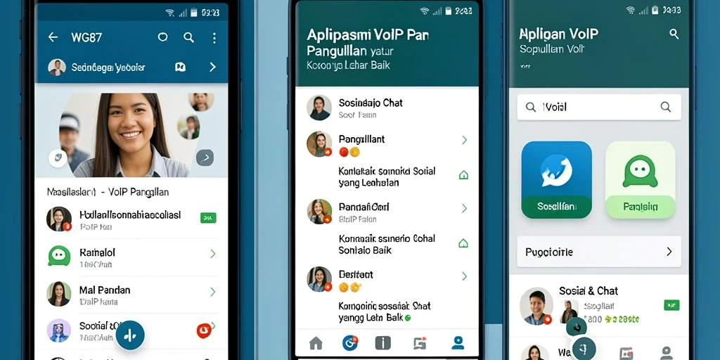 Antarmuka W87 menampilkan fitur VoIP Panggilan yang intuitif.