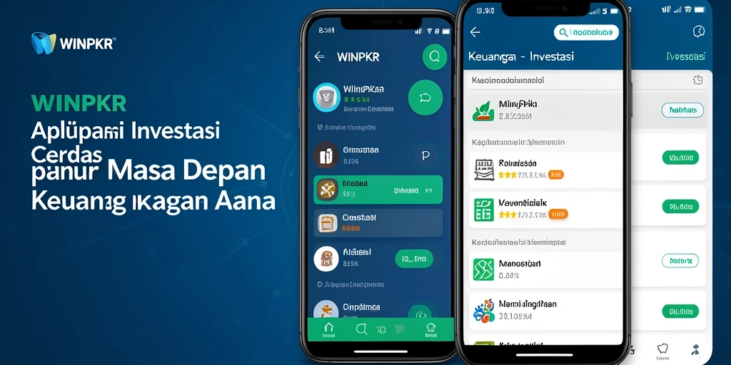 Tampilan antarmuka aplikasi WINPKR dengan fitur investasi lengkap.