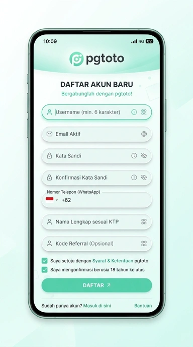 Cara Buat Akun pgtoto untuk Pengguna Android